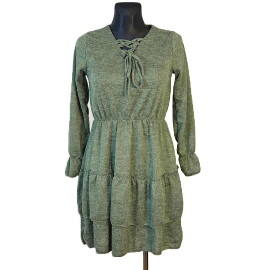 Rohekas pehme soe kleit